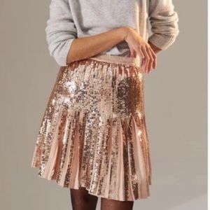 Anthropologie Bea Sequined Mini Skirt NWT Pink